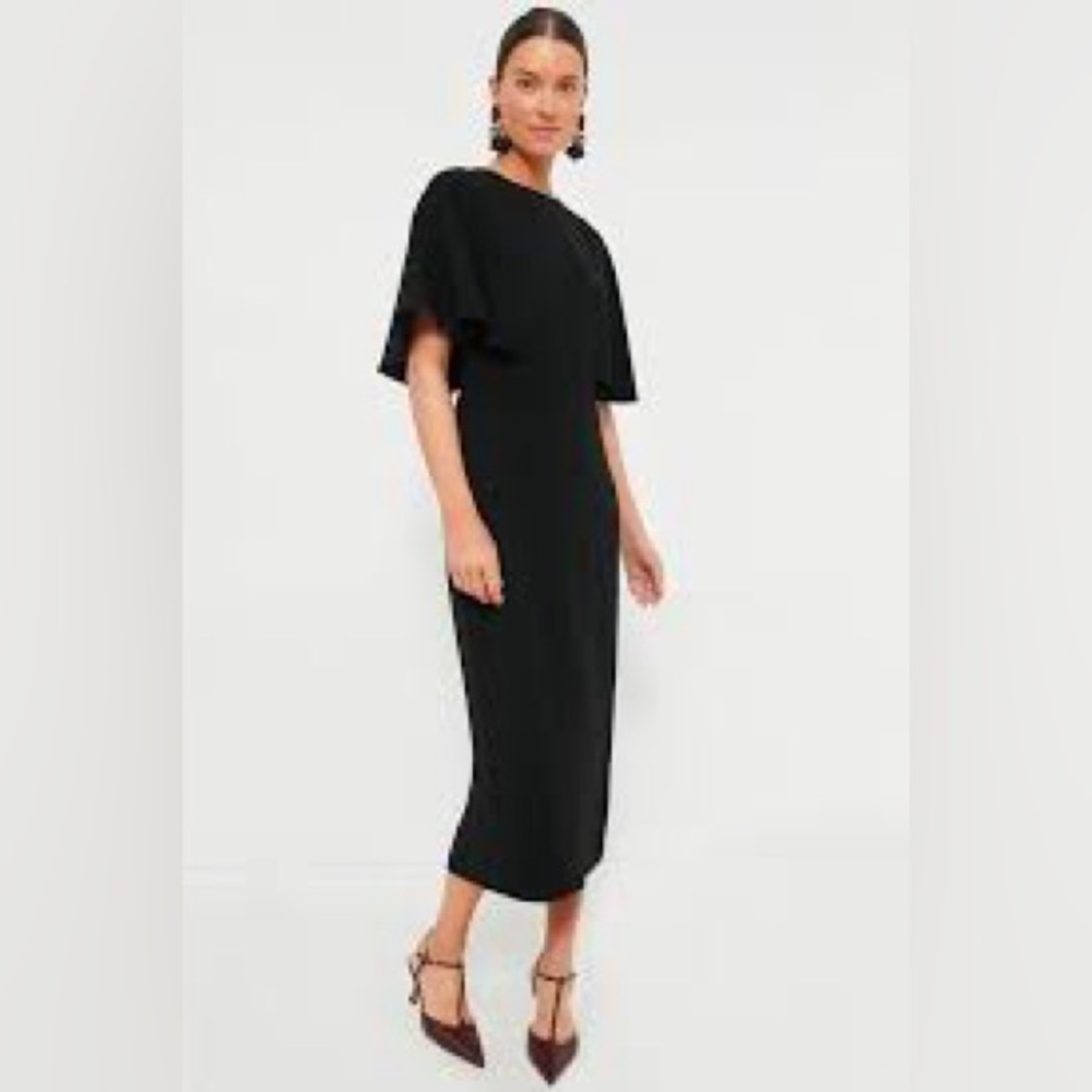 NWT Tuckernuck Lea Black Cape Sleeve Dress MSRP $168 Size 6
